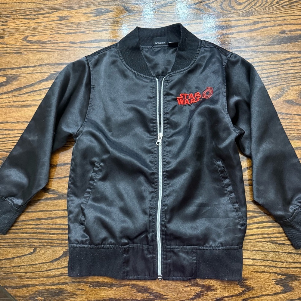 Star Wars Kids Satin Black Jacket with Red Logo